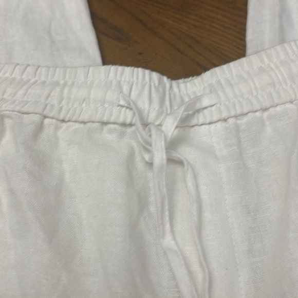 LOVE TREE White Linen Parachute/ Cargo Pants - Picture 4 of 11
